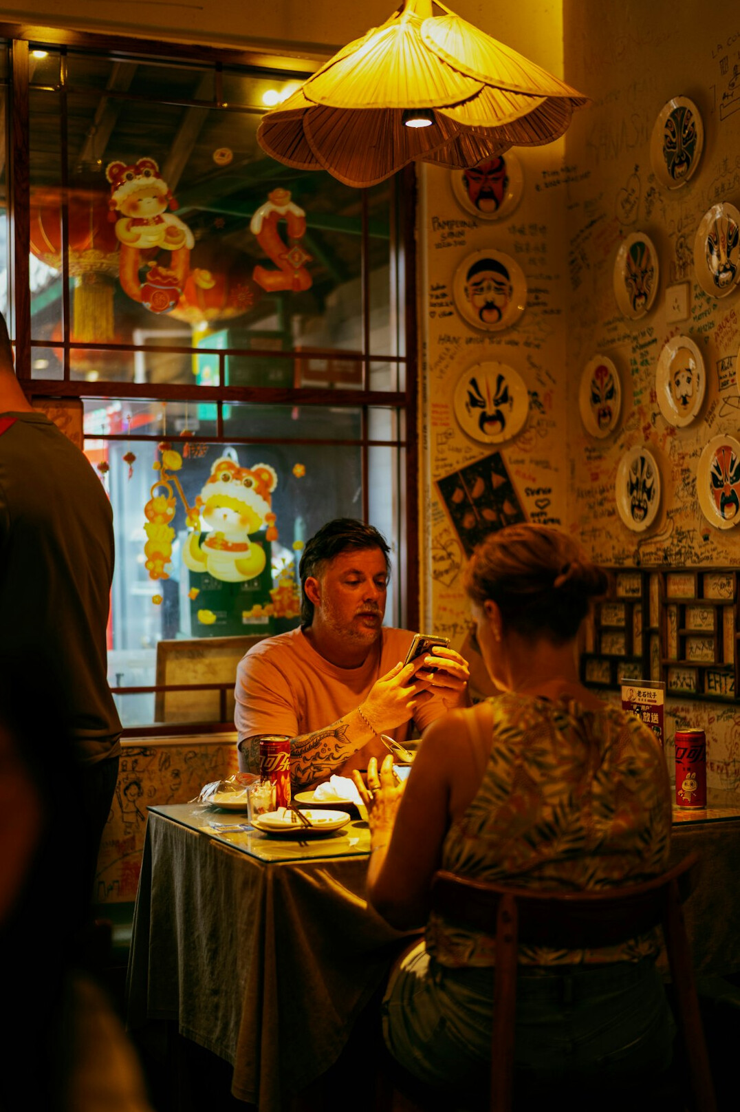 Two people having an honest face-to-face conversation at a table